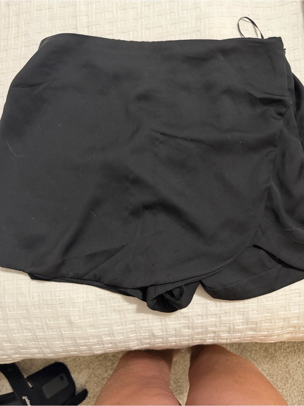 Japna Black Midi Wrap Skirt